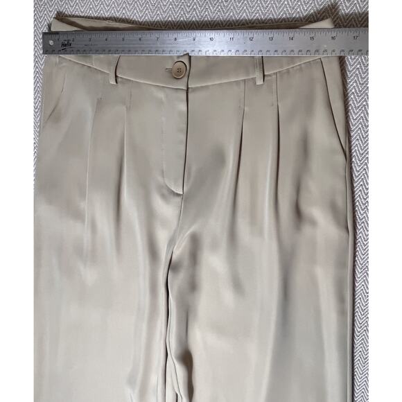 Princess‎ Polly Wide Leg Pleated Dress Pants Beige Size 10 - Picture 6 of 10